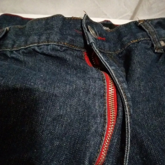 MENS ENYCE 44 34 DENIM JEANS EMBROIDERED Y2K BAGGY WIDE SKATER HIP HOP Grunge  . - Picture 8 of 12